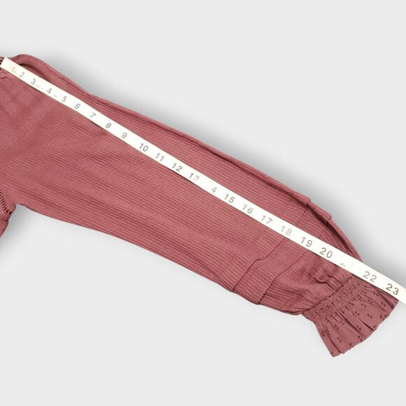 Faherty Womens Willa Blouse Catawaba Grape Purple Sz Medium Boho Peasant Classic - Picture 13 of 15